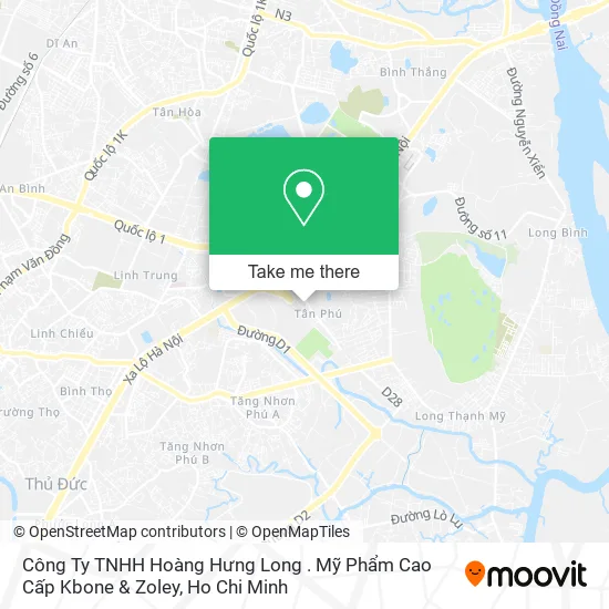 Công Ty TNHH Hoàng Hưng Long . Mỹ Phẩm Cao Cấp Kbone & Zoley map