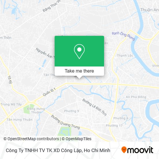 Công Ty TNHH TV TK XD Công Lập map