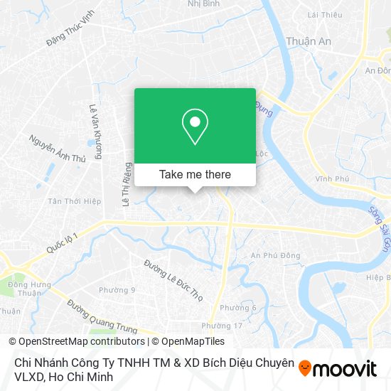 Chi Nhánh Công Ty TNHH TM & XD Bích Diệu Chuyên VLXD map