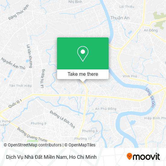 Dịch Vụ Nhà Đất Miền Nam map