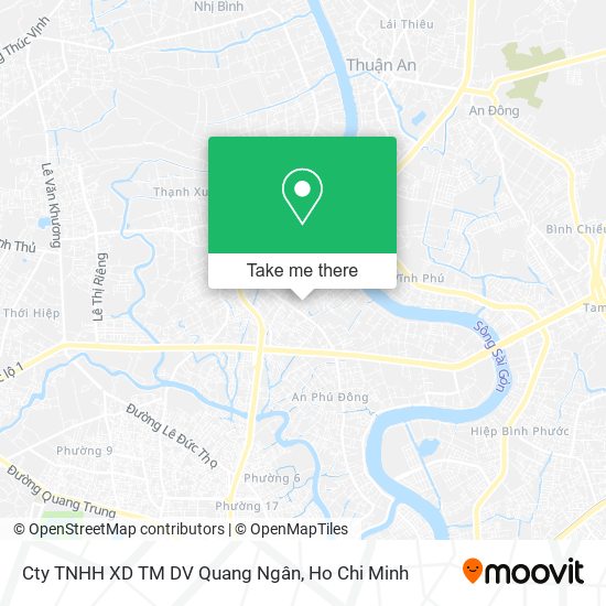 Cty TNHH XD TM DV Quang Ngân map