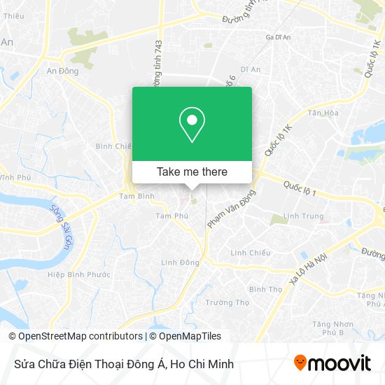 Sửa Chữa Điện Thoại Đông Á map