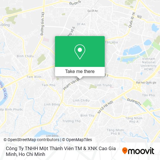 Công Ty TNHH Một Thành Viên TM & XNK Cao Gia Minh map