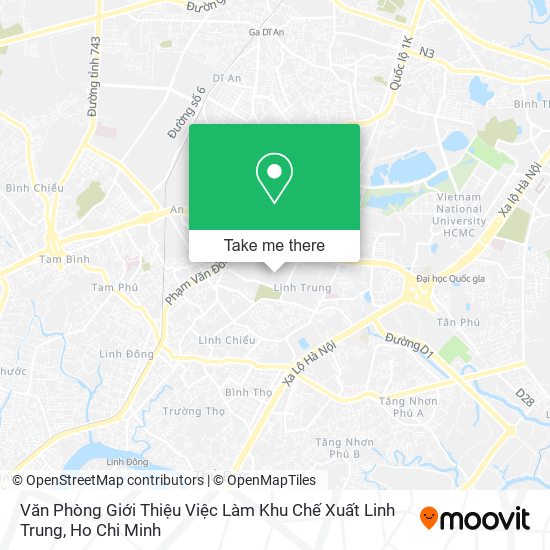 Văn Phòng Giới Thiệu Việc Làm Khu Chế Xuất Linh Trung map