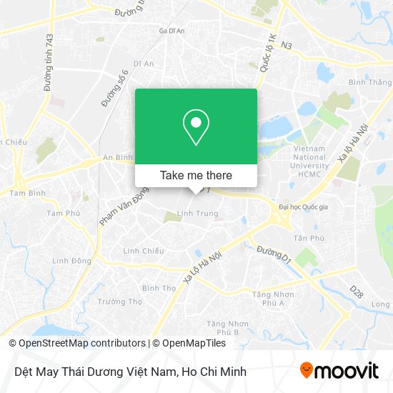 Dệt May Thái Dương Việt Nam map