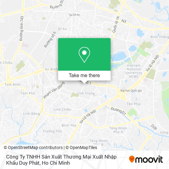 Công Ty TNHH Sản Xuất Thương Mại Xuất Nhập Khẩu Duy Phát map