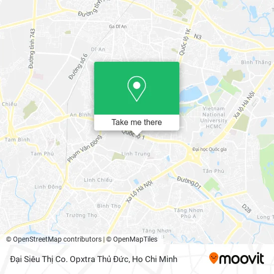 Đại Siêu Thị Co. Opxtra Thủ Đức map