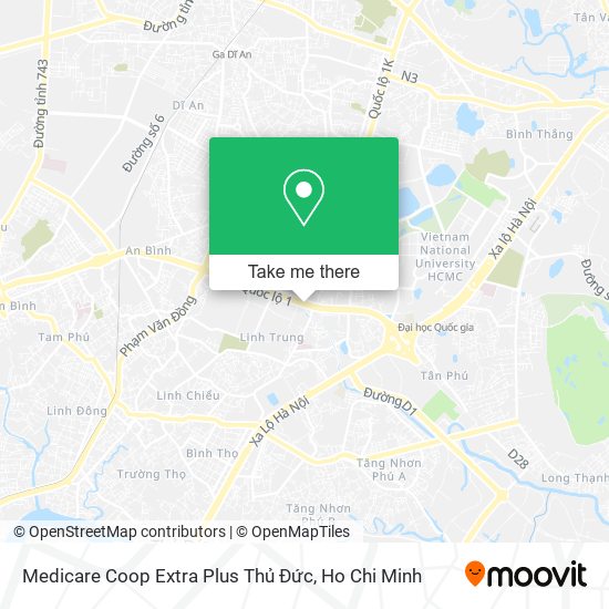 Medicare Coop Extra Plus Thủ Đức map