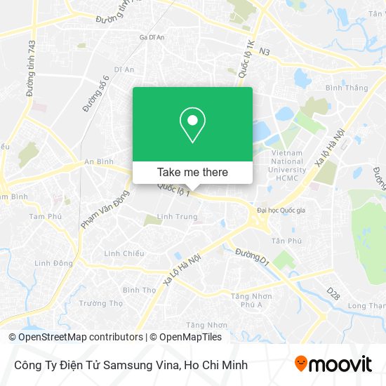 Công Ty Điện Tử Samsung Vina map