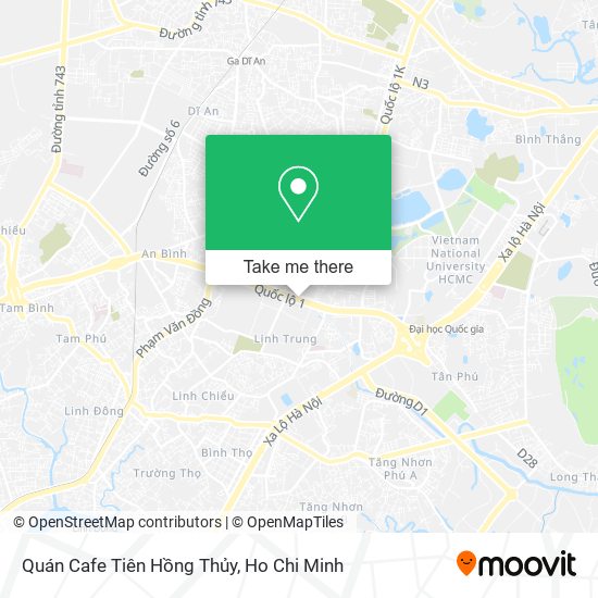 Quán Cafe Tiên Hồng Thủy map