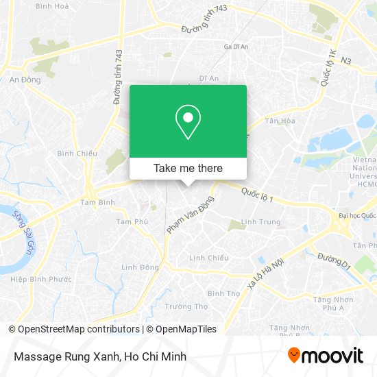 Massage Rung Xanh map