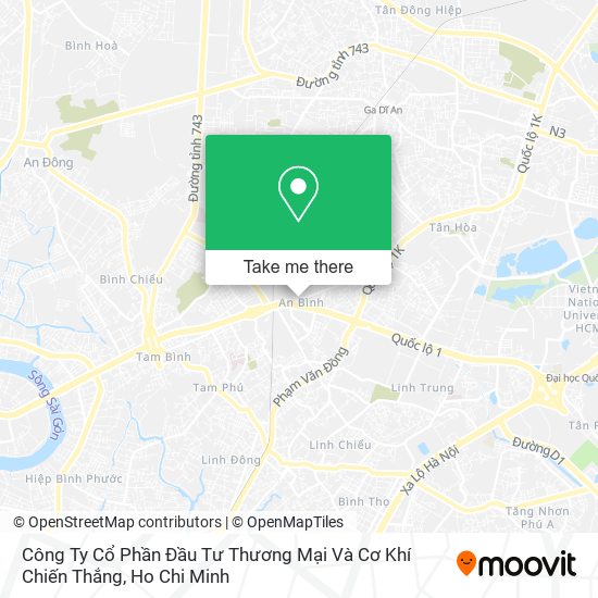 Công Ty Cổ Phần Đầu Tư Thương Mại Và Cơ Khí Chiến Thắng map