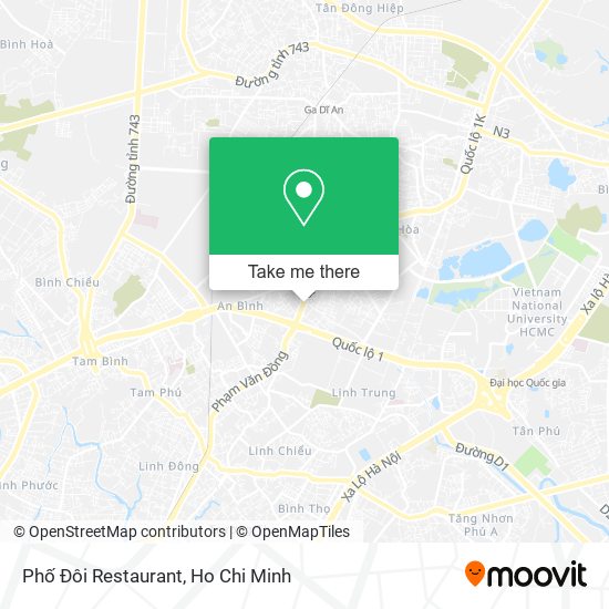 Phố Đôi Restaurant map