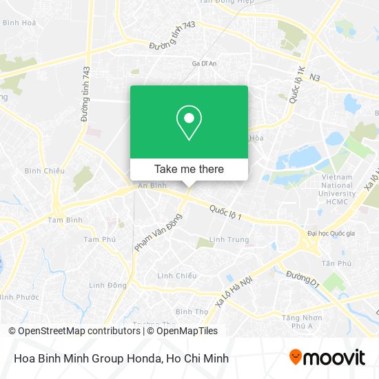 Hoa Binh Minh Group Honda map