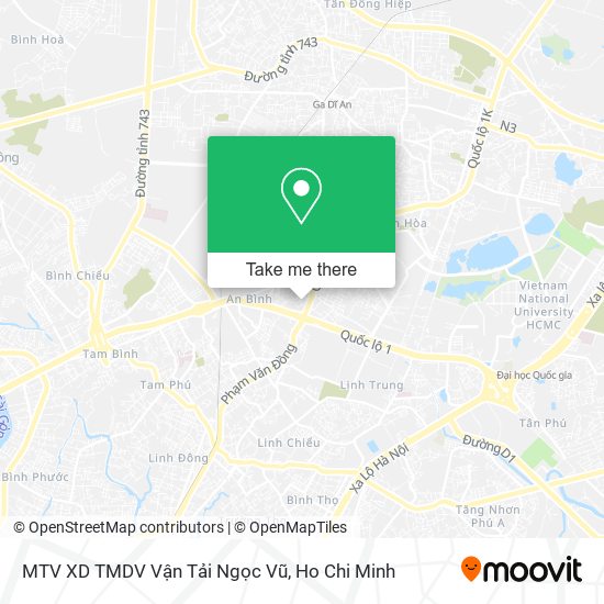 How to get to MTV XD TMDV Vận Tải Ngọc Vũ in Thủ Đức by Bus?
