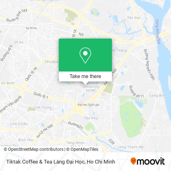 Tiktak Coffee & Tea Làng Đại Học map