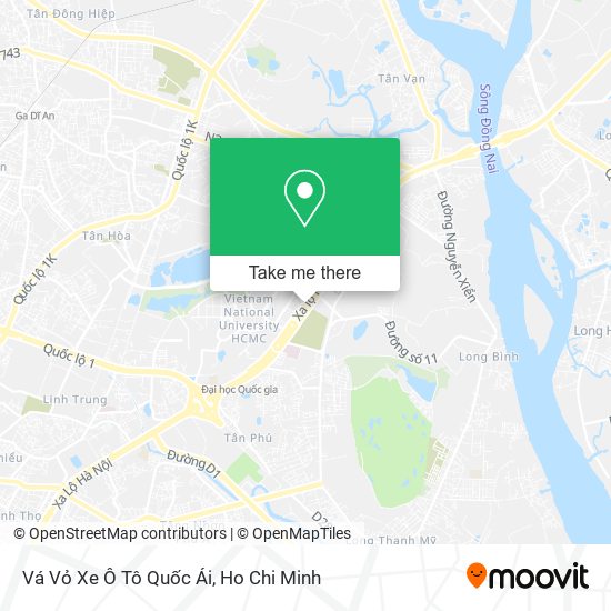 Vá Vỏ Xe Ô Tô Quốc Ái map