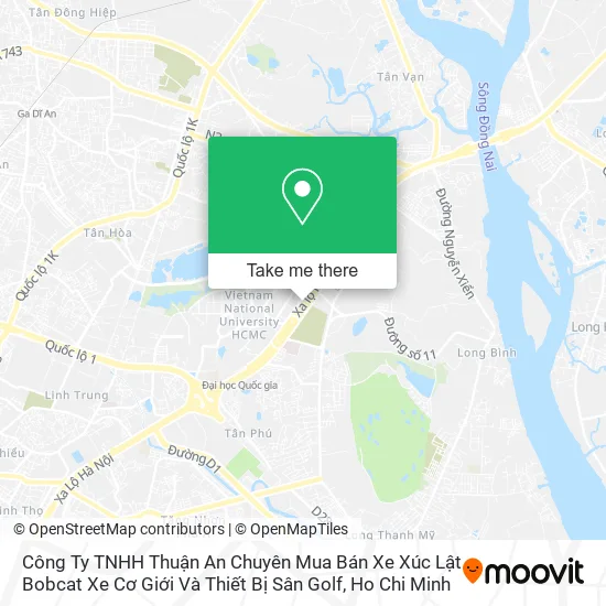 Công Ty TNHH Thuận An Chuyên Mua Bán Xe Xúc Lật Bobcat Xe Cơ Giới Và Thiết Bị Sân Golf map