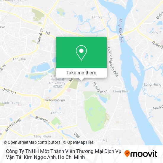 Công Ty TNHH Một Thành Viên Thương Mại Dịch Vụ Vận Tải Kim Ngọc Anh map