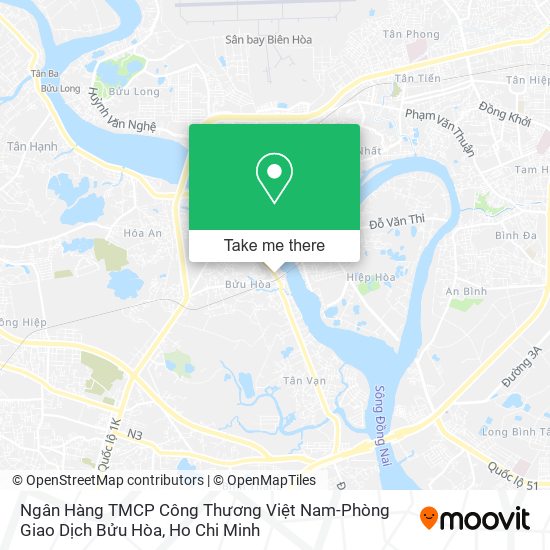 Ngân Hàng TMCP Công Thương Việt Nam-Phòng Giao Dịch Bửu Hòa map