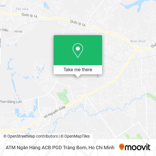 ATM Ngân Hàng ACB PGD Trảng Bom map