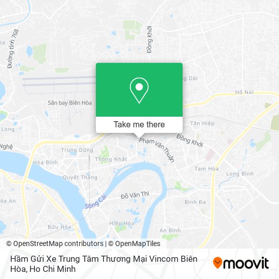 Hầm Gửi Xe Trung Tâm Thương Mại Vincom Biên Hòa map