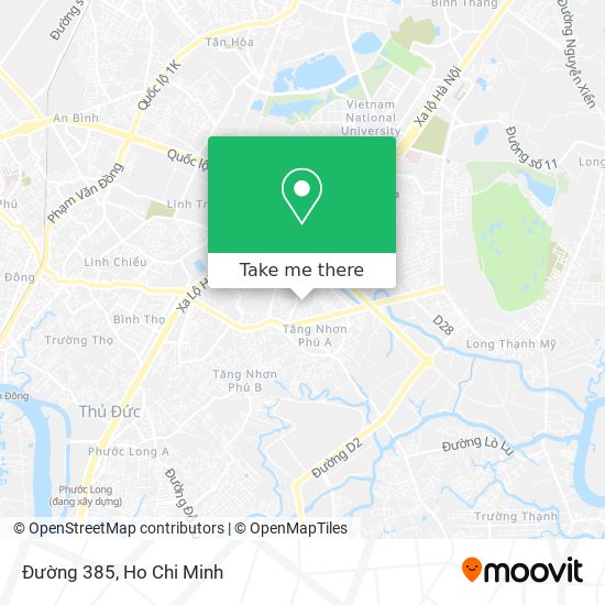 Đường 385 map