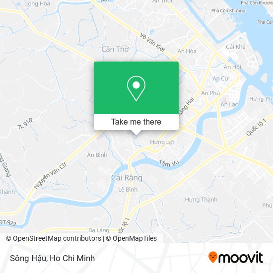 Sông Hậu map