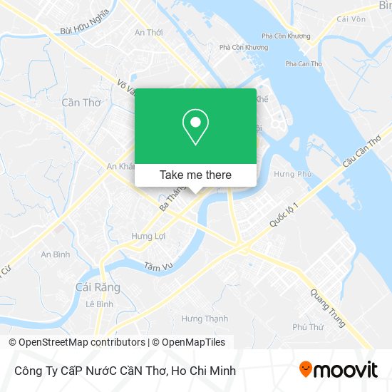 Công Ty CấP NướC CầN Thơ map
