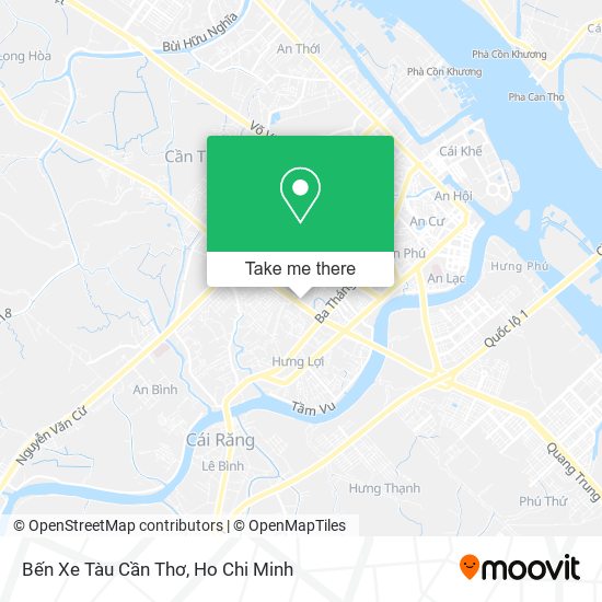 Bến Xe Tàu Cần Thơ map
