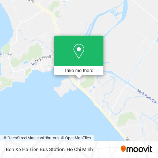 Ben Xe Ha Tien Bus Station map