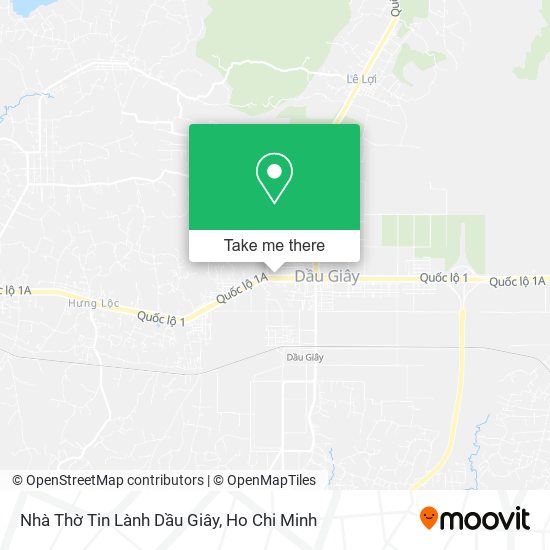 Nhà Thờ Tin Lành Dầu Giây map