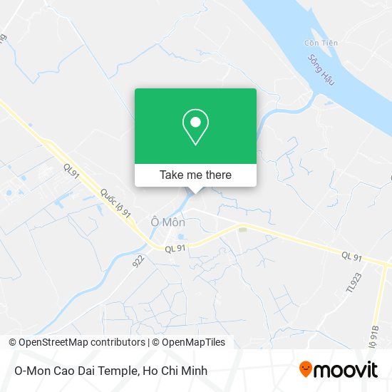 O-Mon Cao Dai Temple map