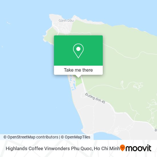Highlands Coffee Vinwonders Phu Quoc map