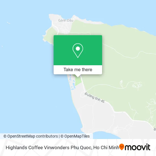 Highlands Coffee Vinwonders Phu Quoc map