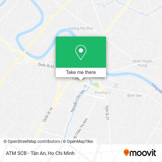 ATM SCB - Tân An map