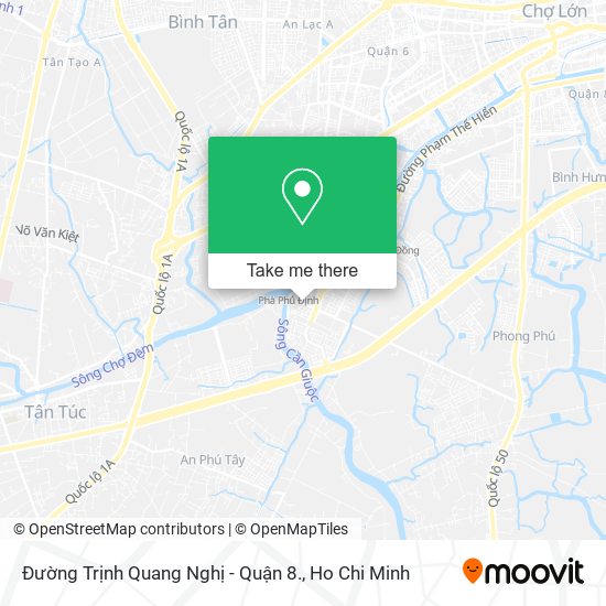 Đường Trịnh Quang Nghị - Quận 8. map