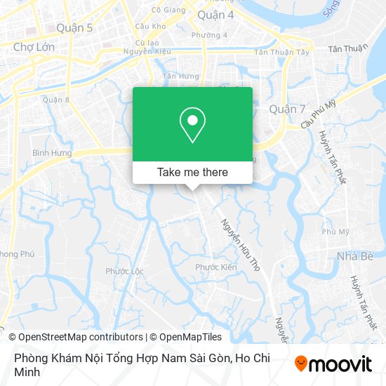 Phòng Khám Nội Tổng Hợp Nam Sài Gòn map