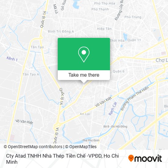 Cty Atad TNHH Nhà Thép Tiền Chế -VPĐD map