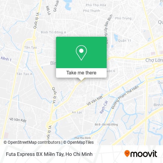 Futa Express BX Miền Tây map