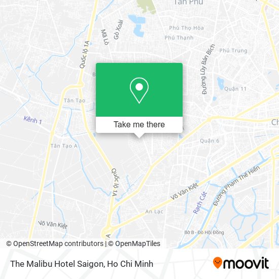 The Malibu Hotel Saigon map