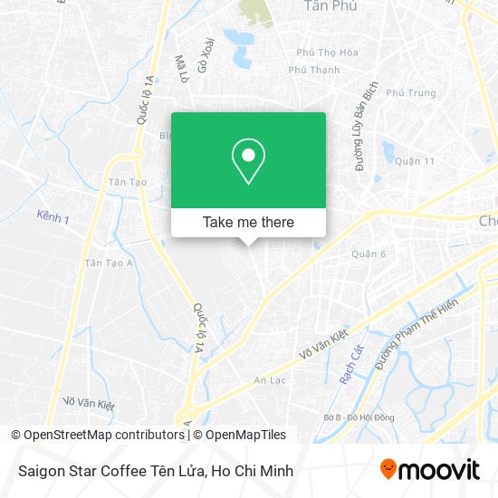 Saigon Star Coffee Tên Lửa map