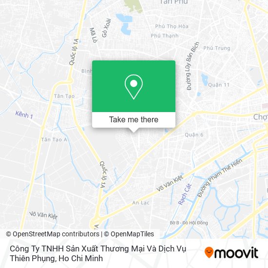 Công Ty TNHH Sản Xuất Thương Mại Và Dịch Vụ Thiên Phụng map