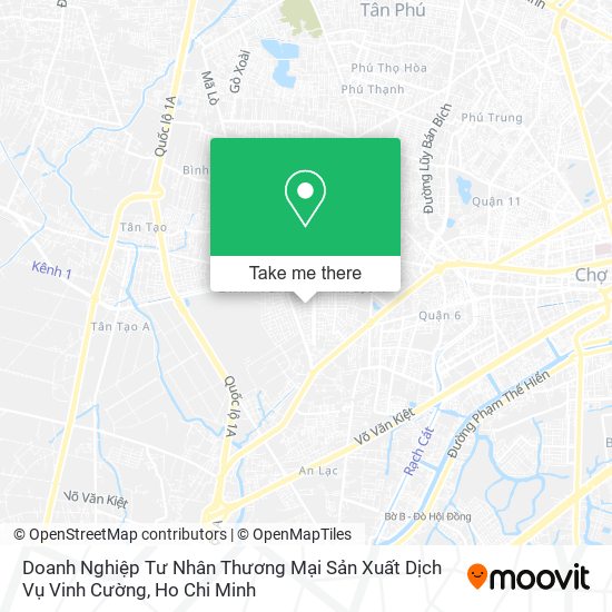 Doanh Nghiệp Tư Nhân Thương Mại Sản Xuất Dịch Vụ Vinh Cường map