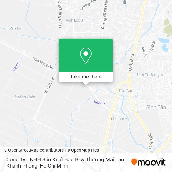 Công Ty TNHH Sản Xuất Bao Bì & Thương Mại Tân Khánh Phong map