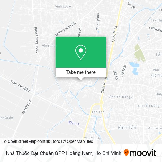 Nhà Thuốc Đạt Chuẩn GPP Hoàng Nam map