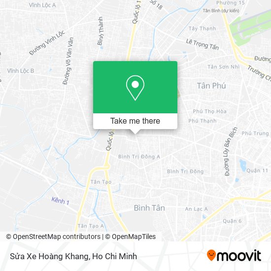 Sửa Xe Hoàng Khang map