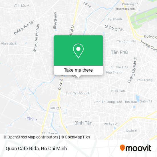 Quán Cafe Bida map