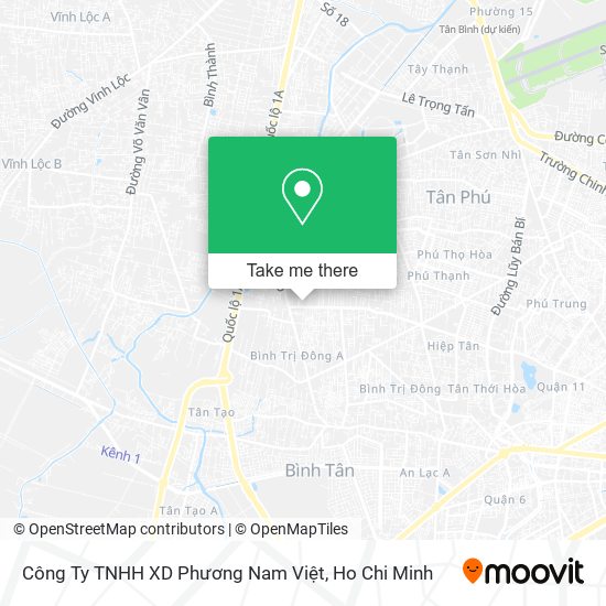 Công Ty TNHH XD Phương Nam Việt map