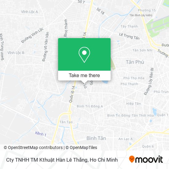 Cty TNHH TM Kthuật Hàn Lê Thắng map